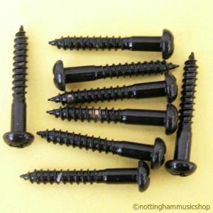 8 STRATOCASTER TREMOLO BRIDGE SCREWS BLACK